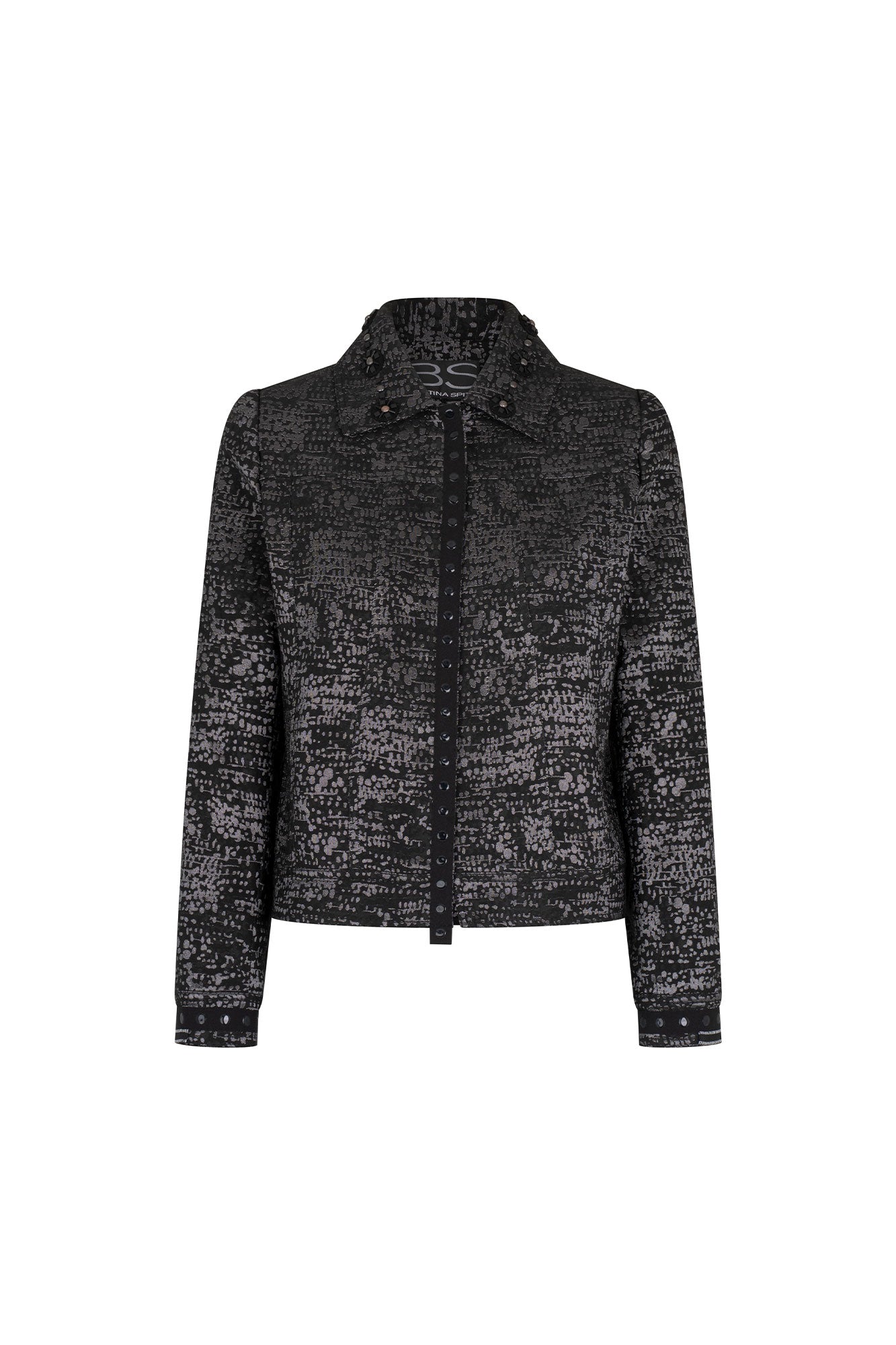 CHAQUETA JEAN LISA JACKARD NEGRO