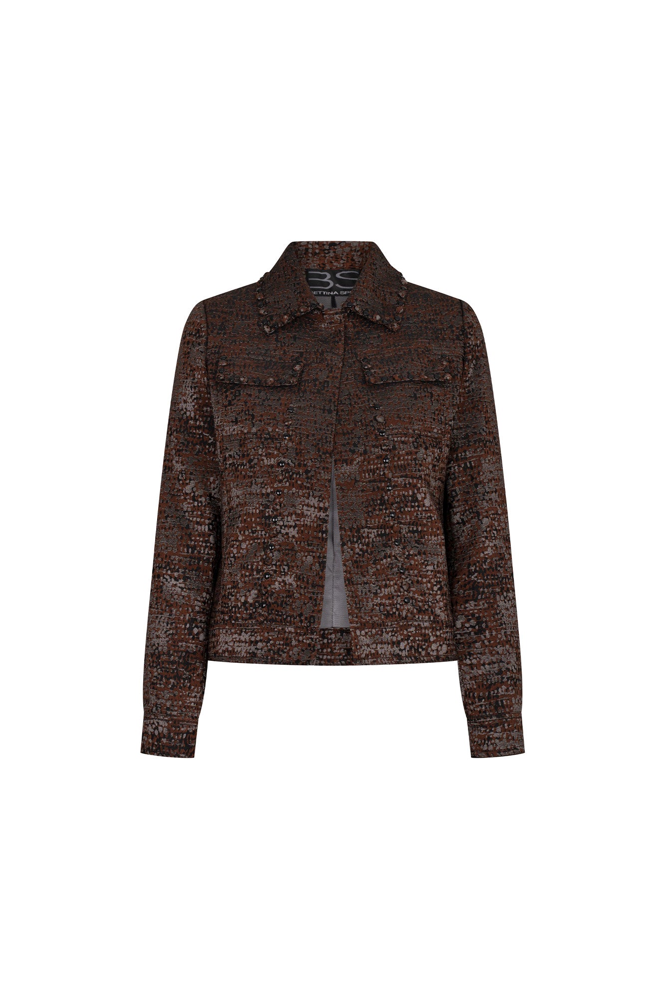 CHAQUETA JEAN TAPAS BOTONES CHOCOLATE
