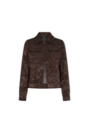 CHAQUETA JEAN TAPAS BOTONES CHOCOLATE