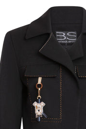 CHAQUETA TAPAS LARGA CARTON NEGRO