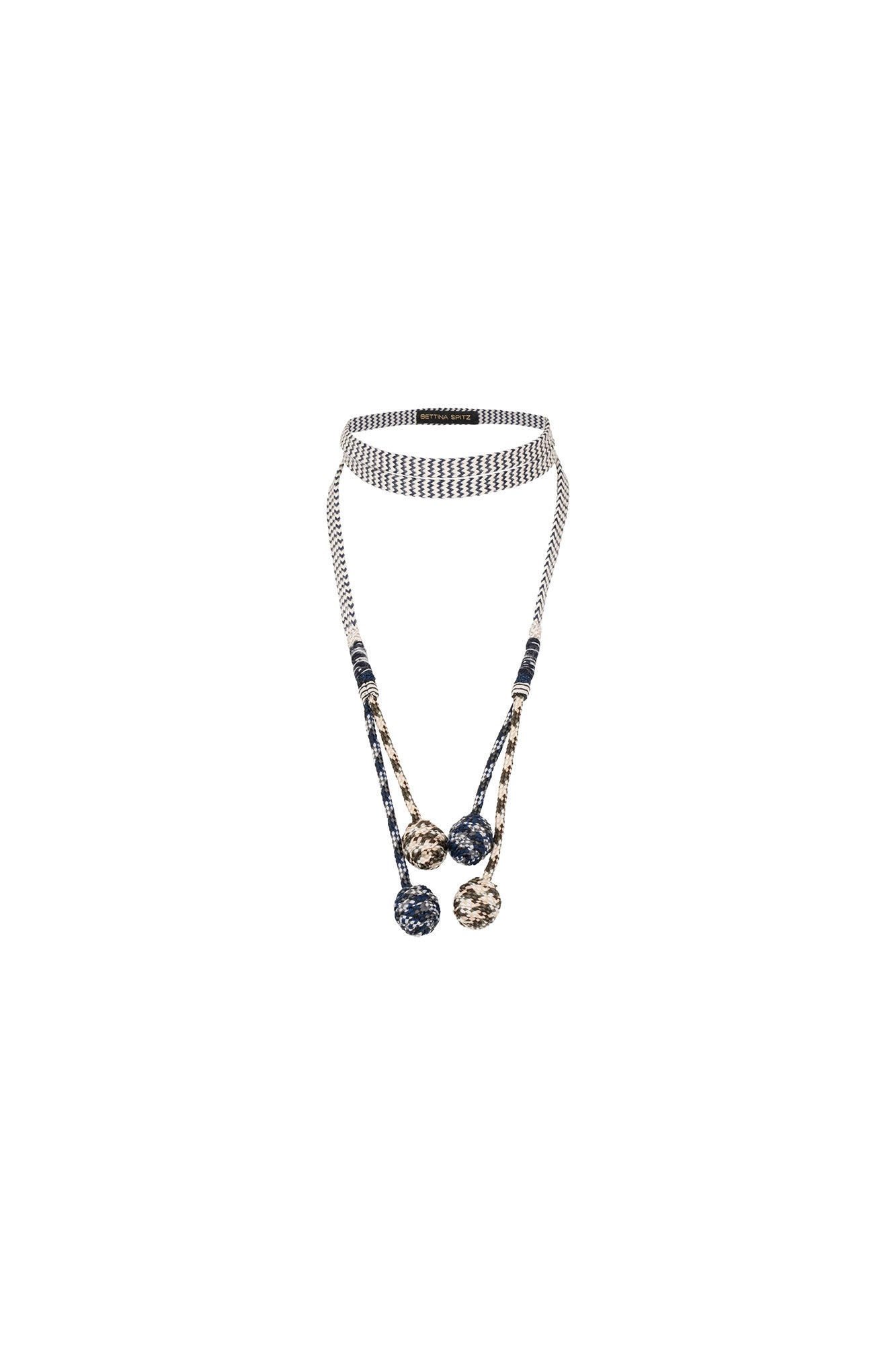 COLLAR BOLAS AZUL CAFÉ