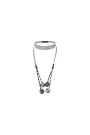 COLLAR BOLAS AZUL CAFÉ