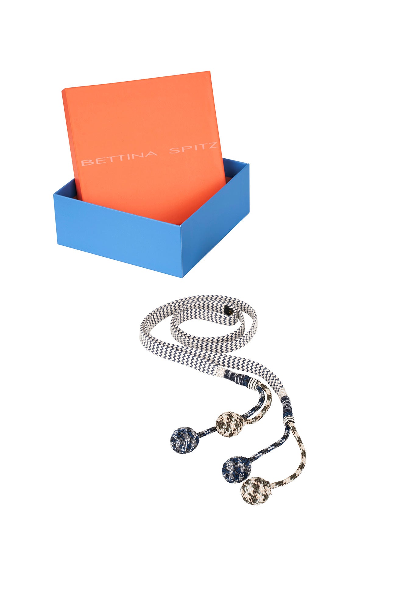 COLLAR BOLAS AZUL CAFÉ