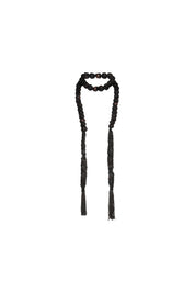 Collar Doble Encaje Bolas Negro