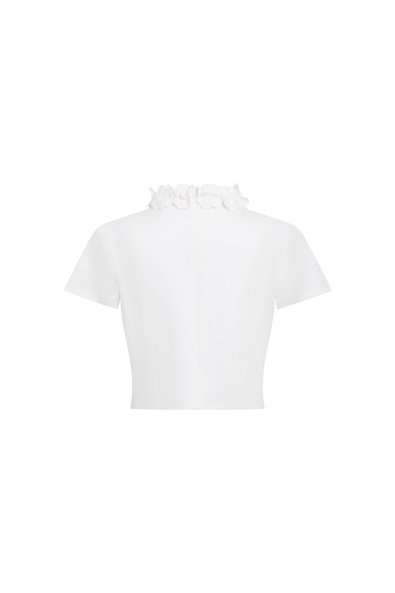 Crop Manguita CR Flor Ivory