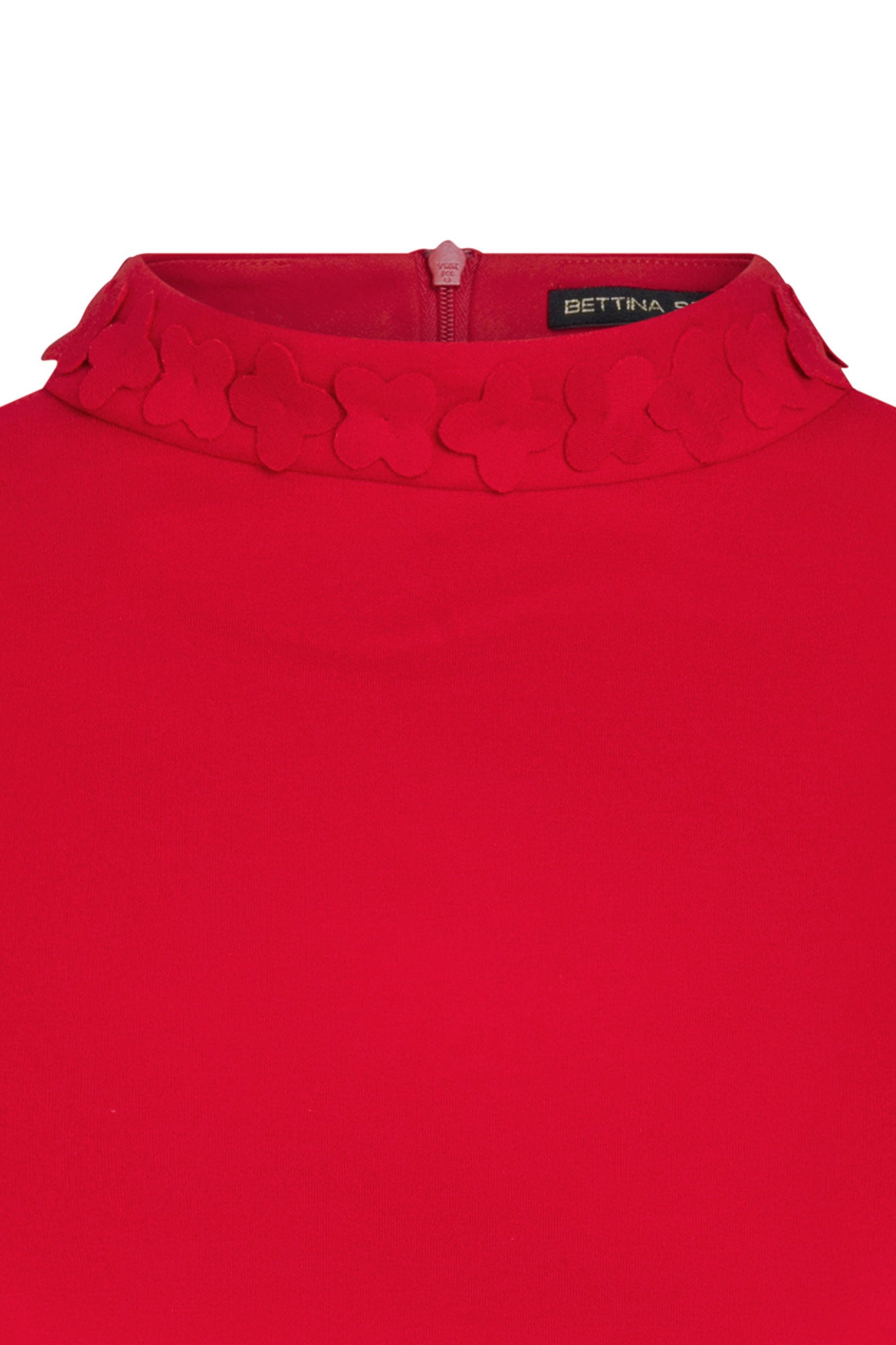 Crop Manguita Cuello Trébol Rojo