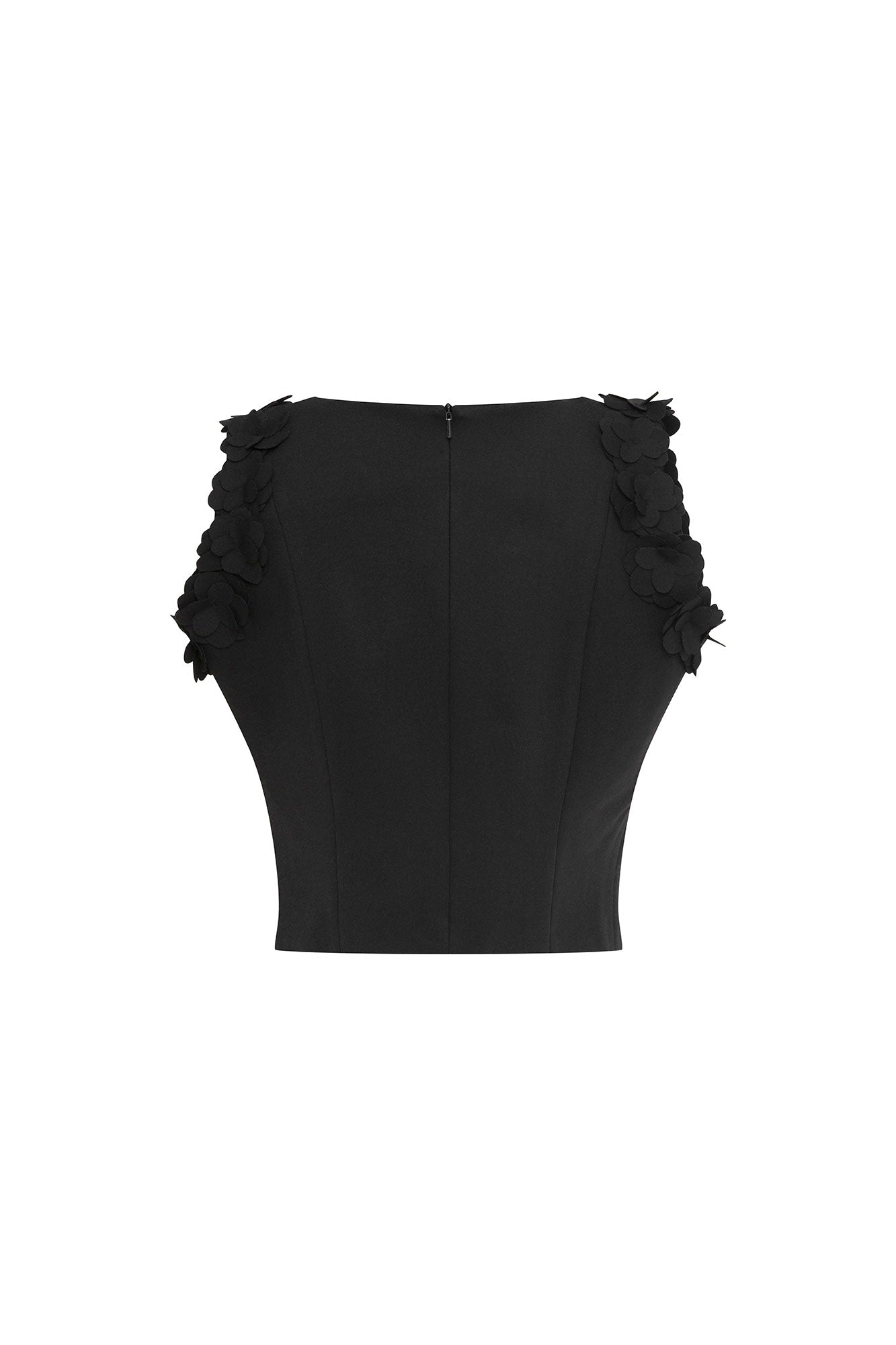 Crop Sisa Flores Negro