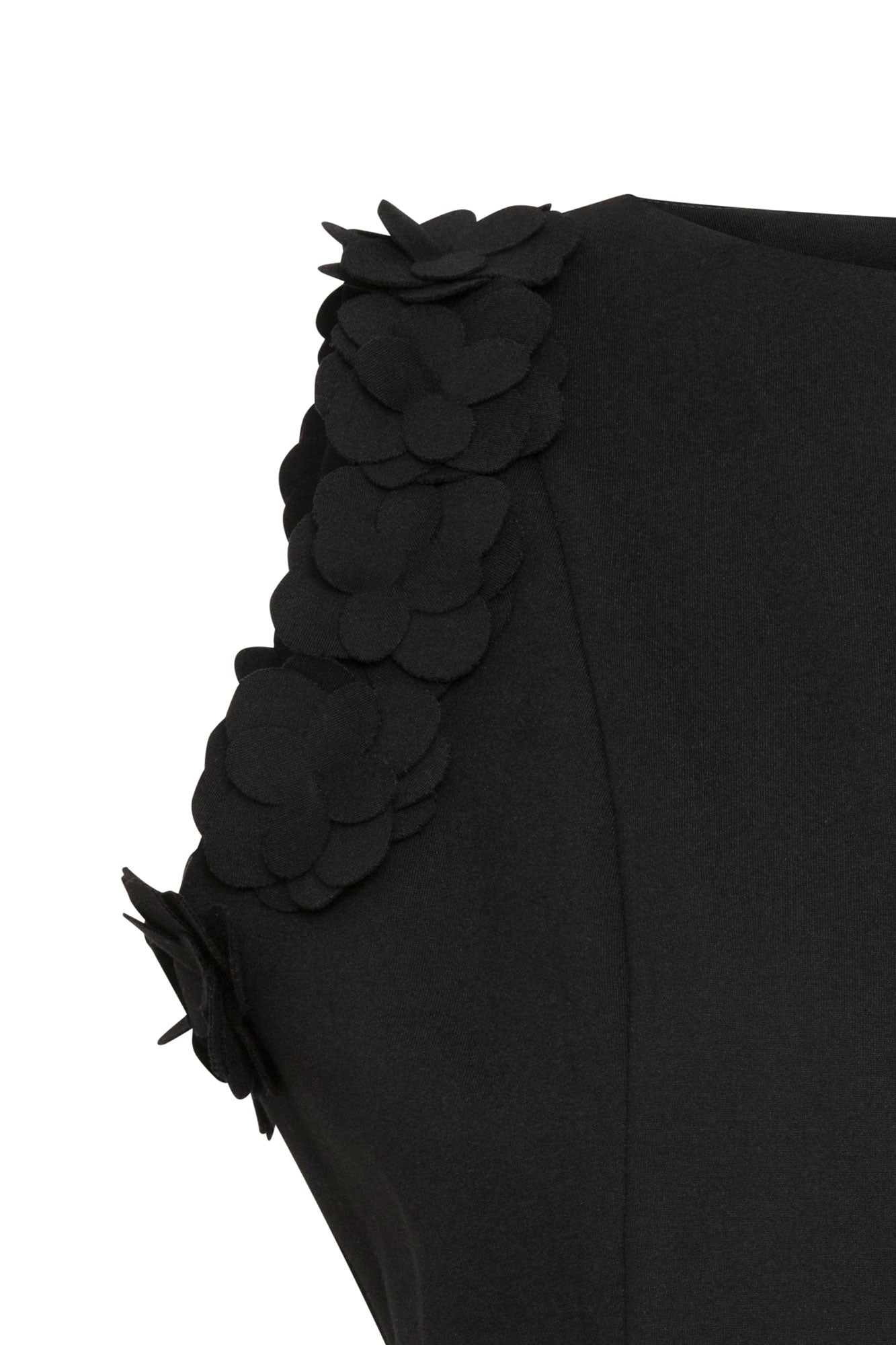 Crop Sisa Flores Negro