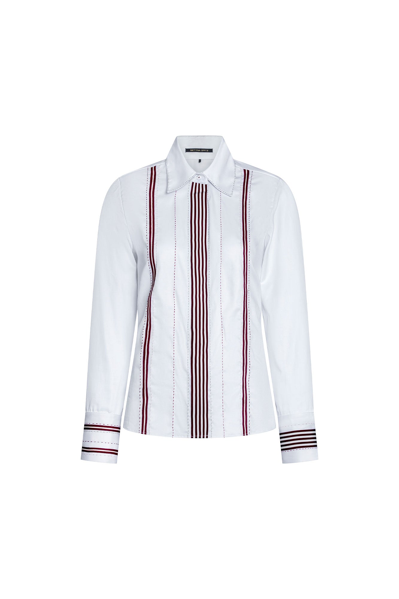 Camisa Sol Cintas Rayas Blanco