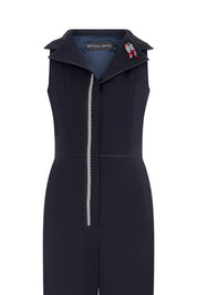 ENTERIZO CUELLO Y SOLAPA MARINERO AZUL