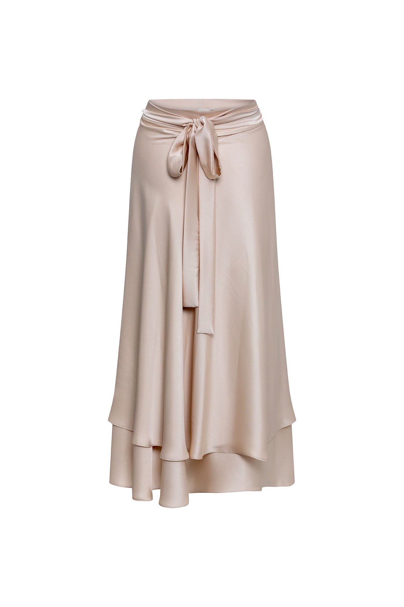 Falda Capas Amarrar Beige