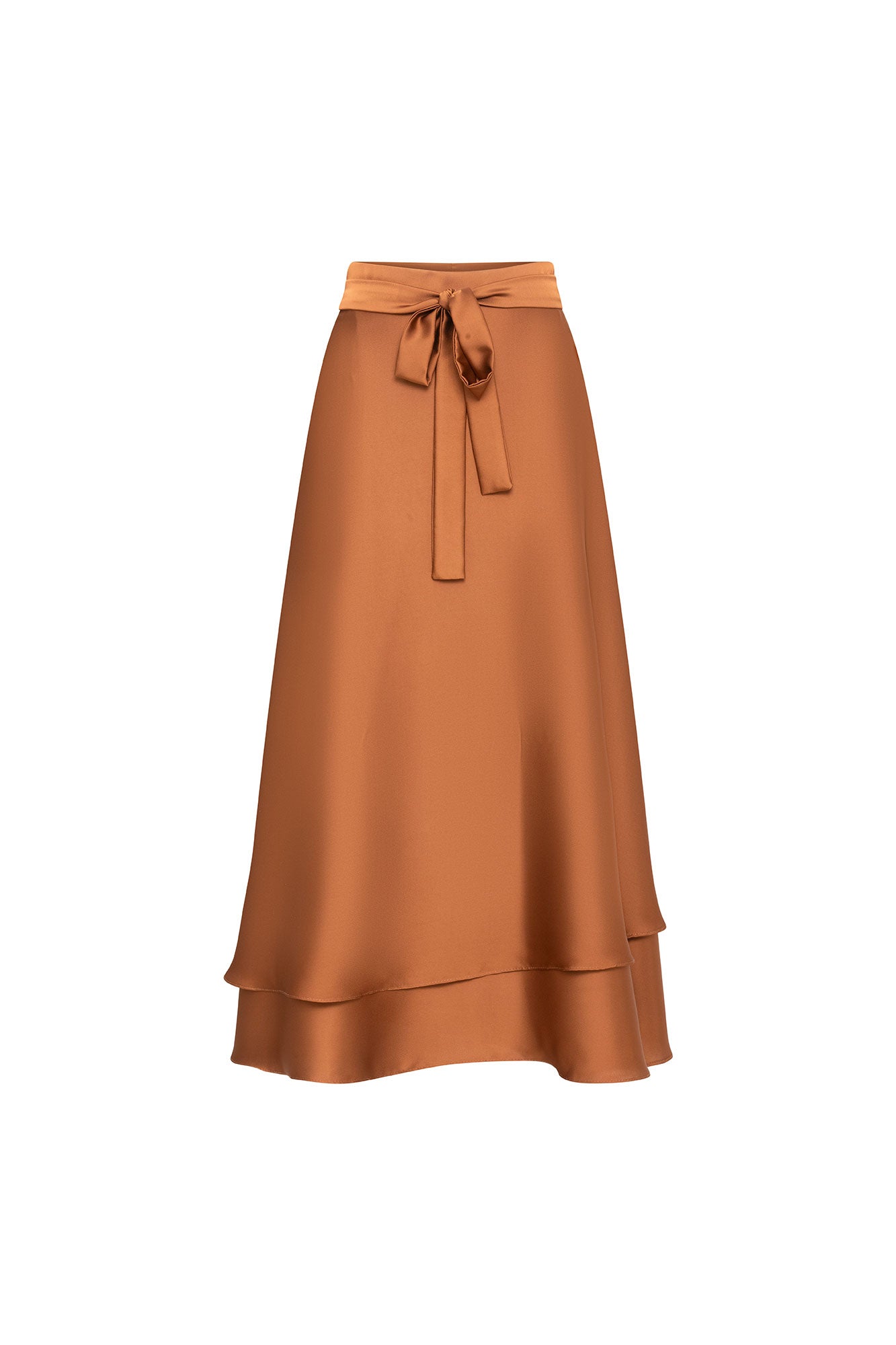 Falda Capas Amarrar Caramelo