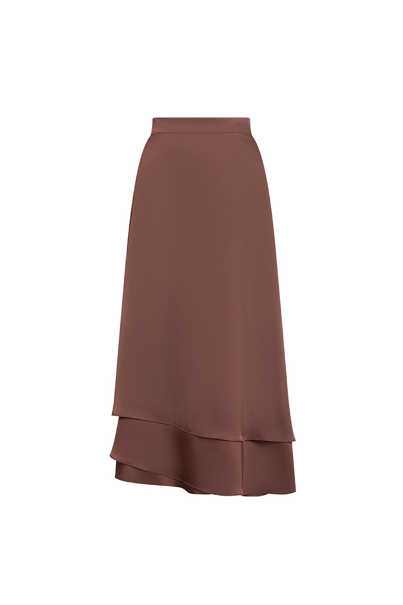 FALDA CAPAS AMARRAR CHOCOLATE