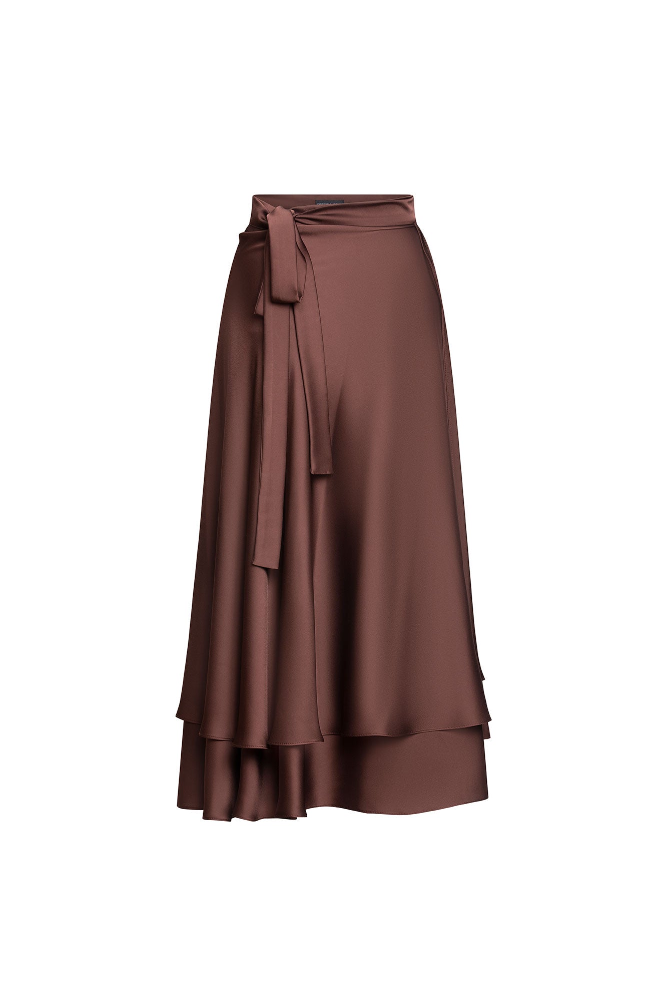 FALDA CAPAS AMARRAR CHOCOLATE