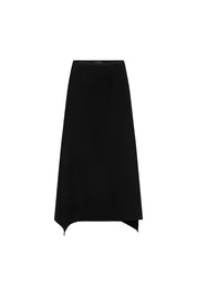 Falda Cinta Puntas Negro, vista frontal con puntas laterales