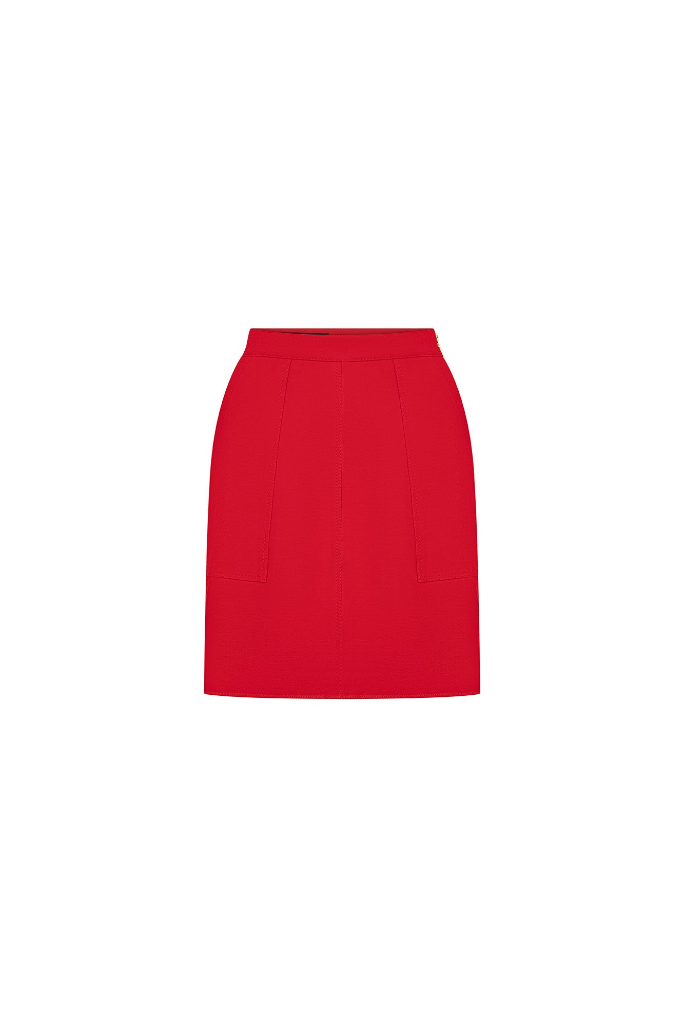 FALDA CORTA DOBLE PESPUNTE ROJO
