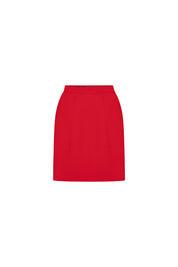 FALDA CORTA DOBLE PESPUNTE ROJO