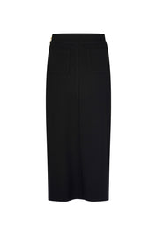 FALDA LARGA DOBLE PESPUNTE NEGRO