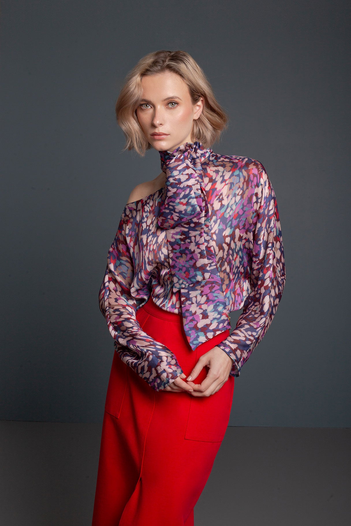 BLUSA OJAL RANGLAN EST TIGRE AZUL