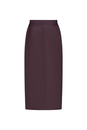 FALDA LARGA DOBLEPESPUNTE COFFE