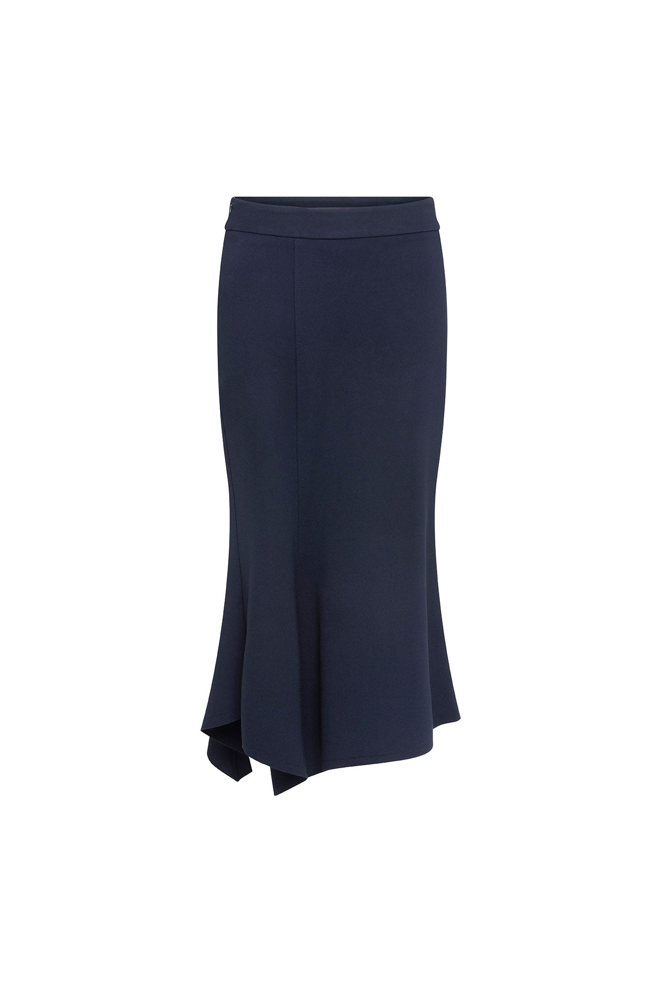 Falda Línea Asimétrica Navy – vista frontal