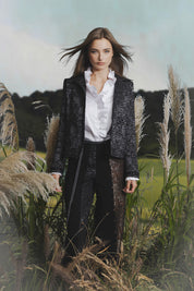 CHAQUETA JEAN LISA JACKARD NEGRO