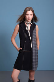 CHALECO RECTO TOMBOY NEGRO