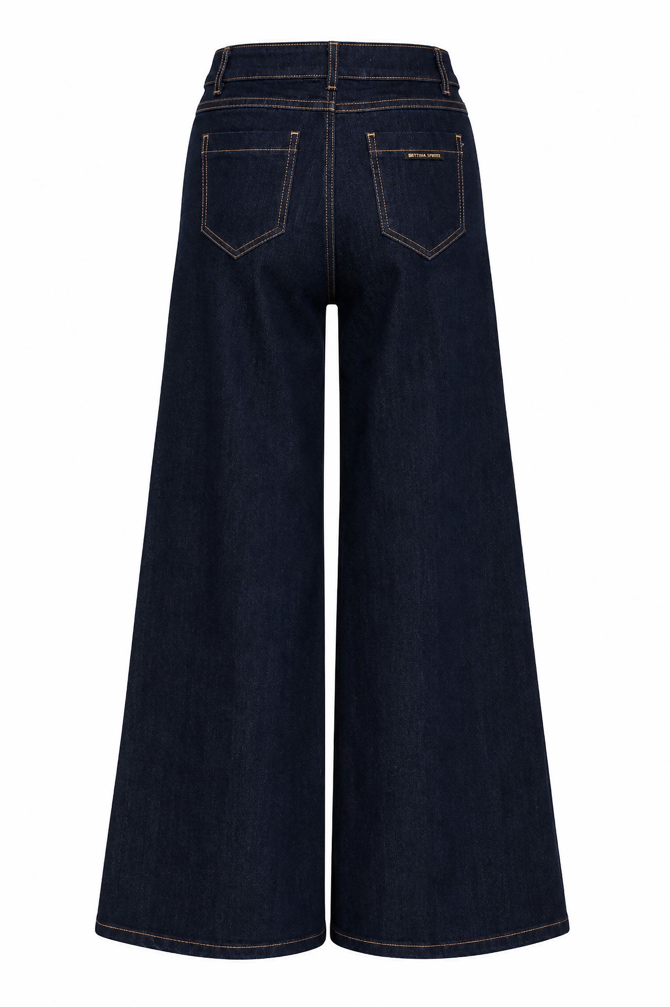 Jean Ancho Flor Escocés Azul