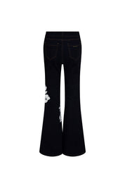 Jean Campana Flor Hilo Navy - vista trasera