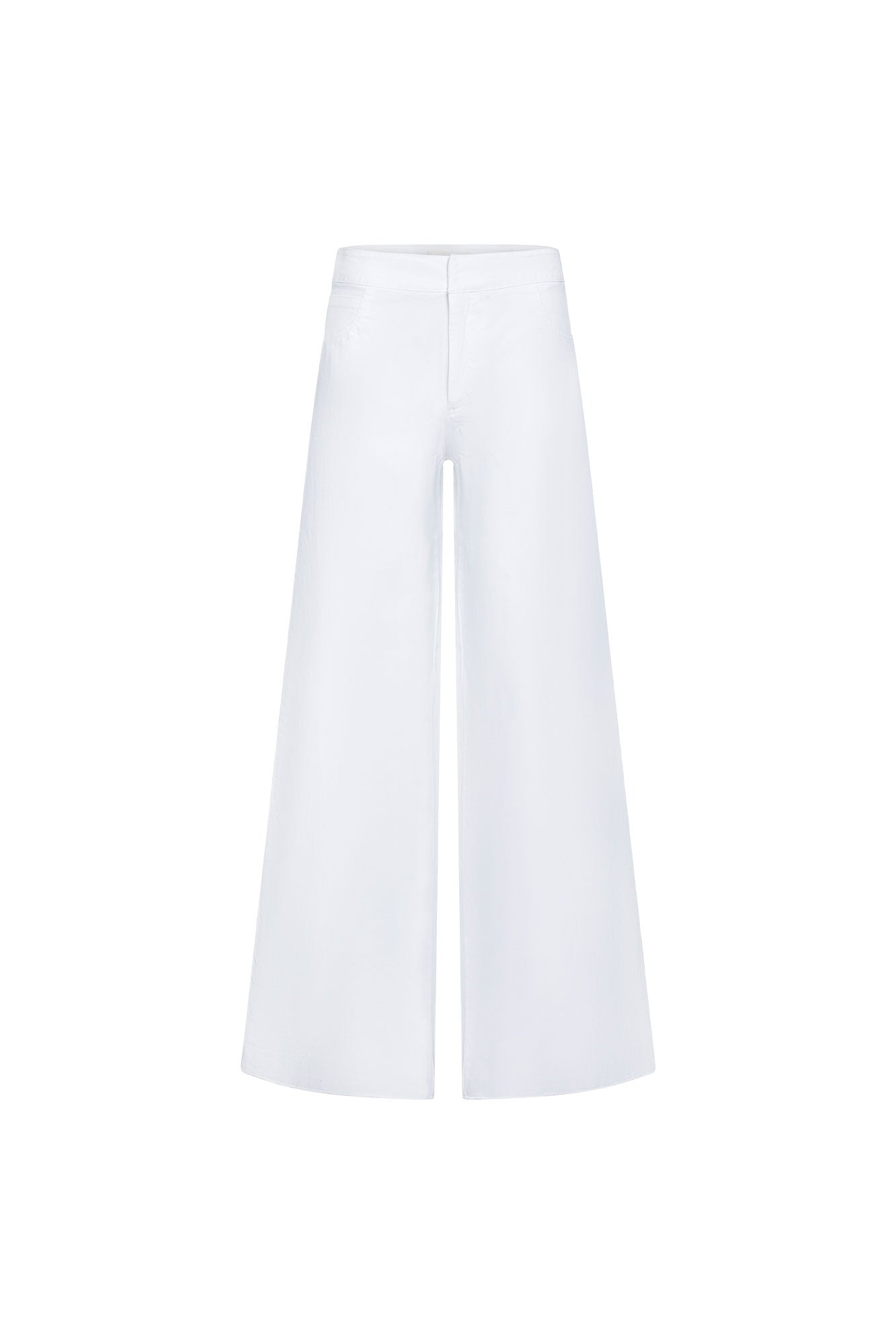 Pantalón dril blanco bota ancha estilo denim - Bettina Spitz