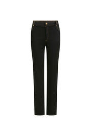 JEAN RECTO BAS MEDALLA NEGRO