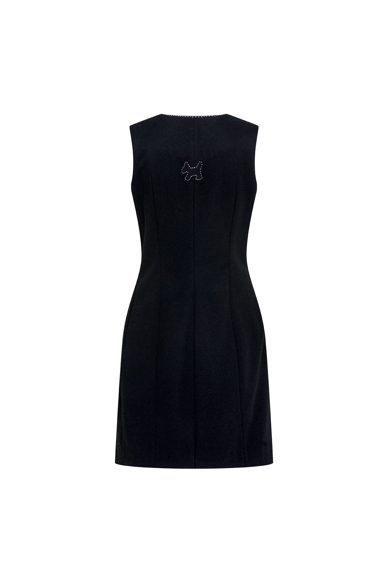 Jumper Perrito Pespunte Negro - vista trasera con perrito strass