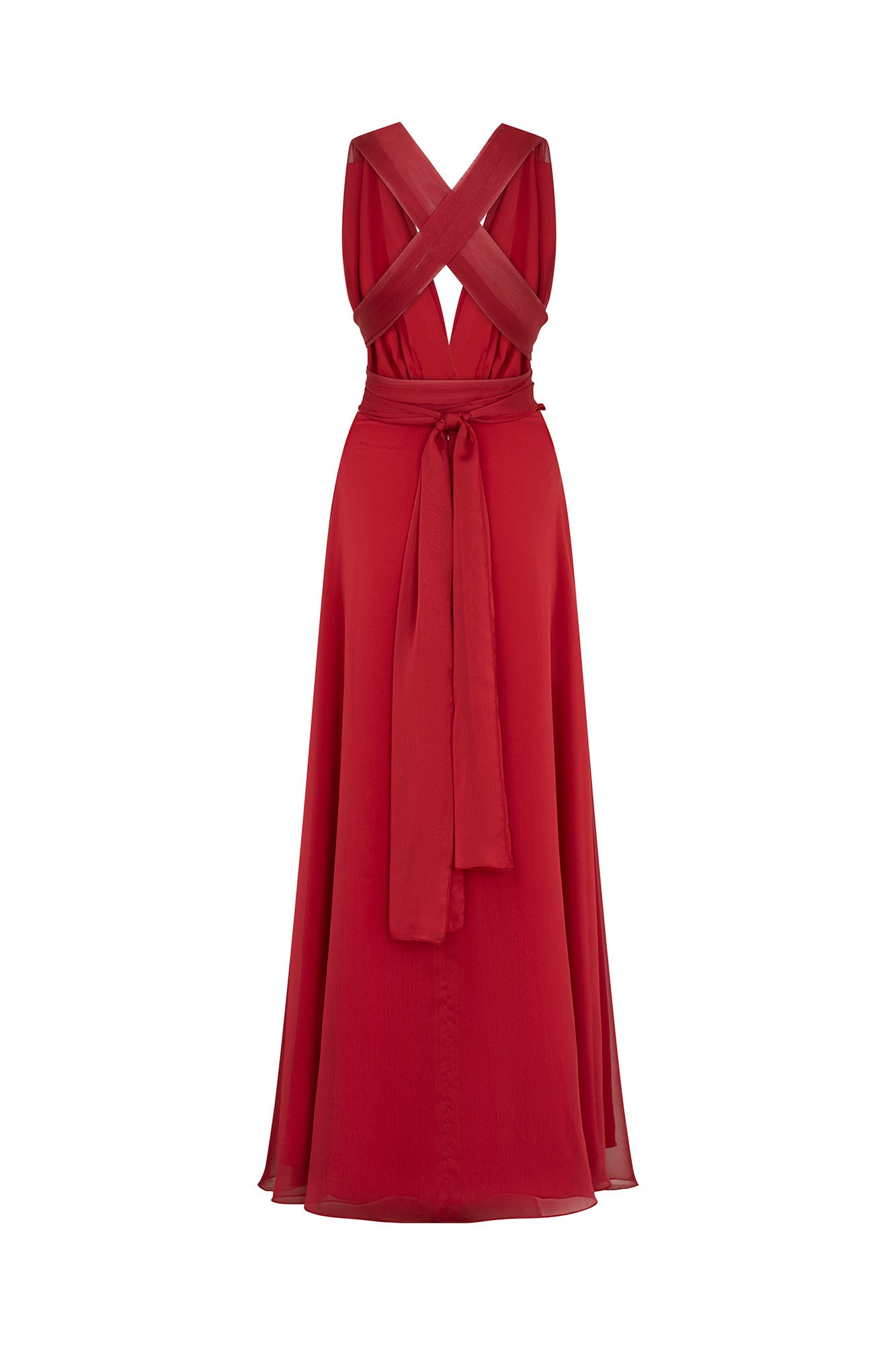 MAXI VESTIDO AMARRES  ROJO