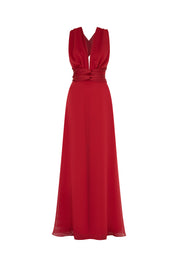 MAXI VESTIDO AMARRES  ROJO
