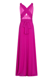 MAXI VESTIDO AMARRES FUCSIA