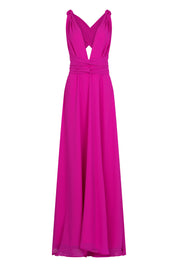 MAXI VESTIDO AMARRES FUCSIA