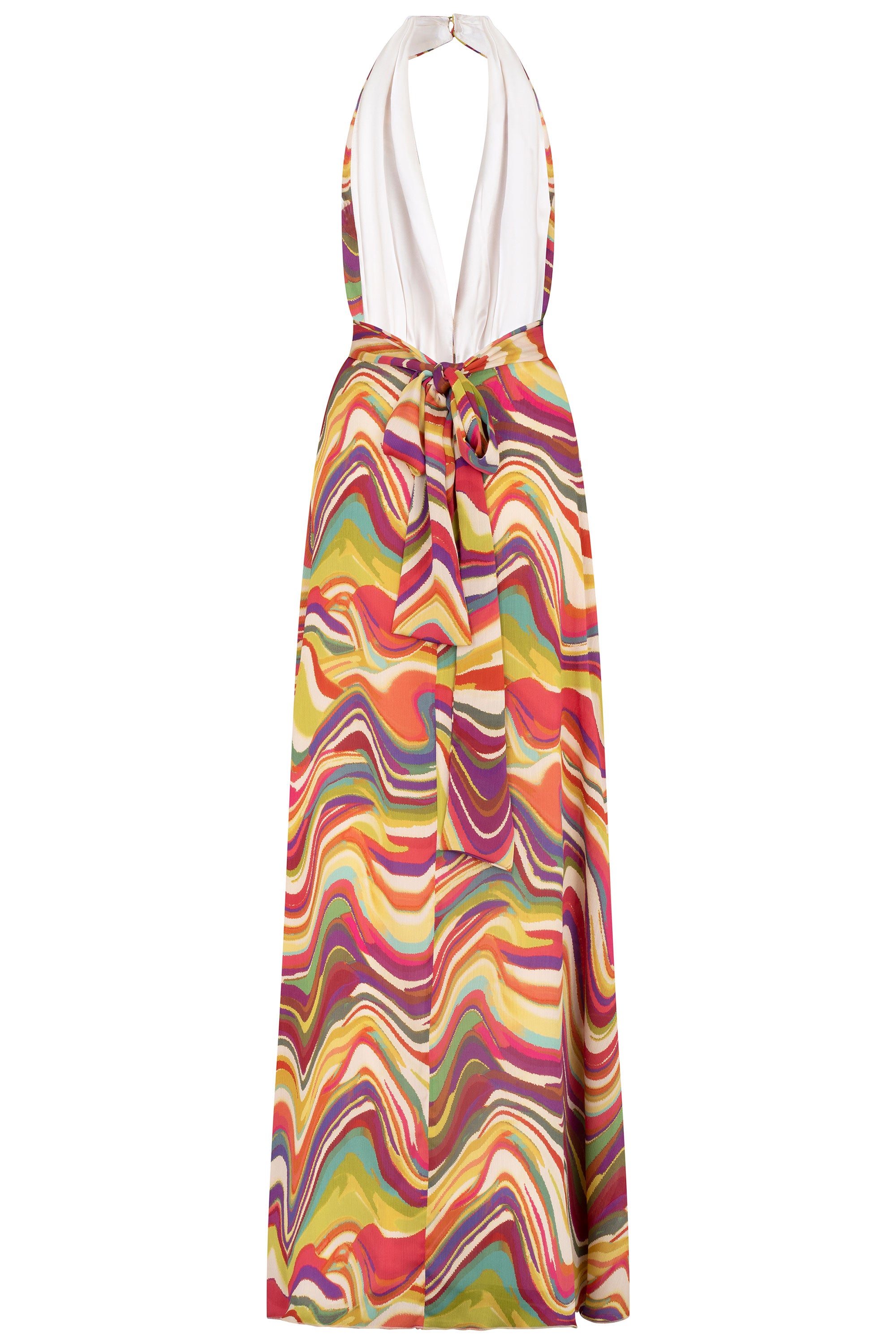 MAXI VESTIDO HALTER TIRA OLAS ARENA