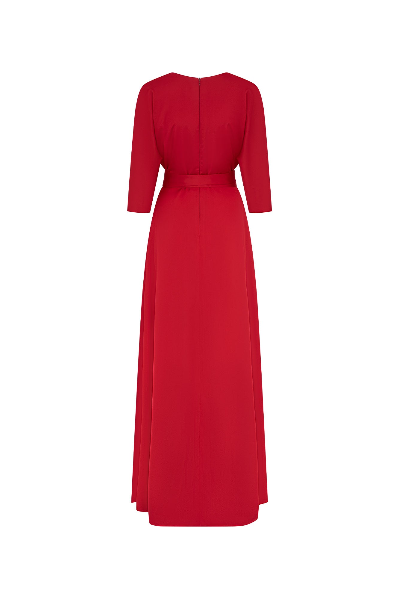 MAXI VESTIDO MARIPOSA MANGA TIRA ROJO