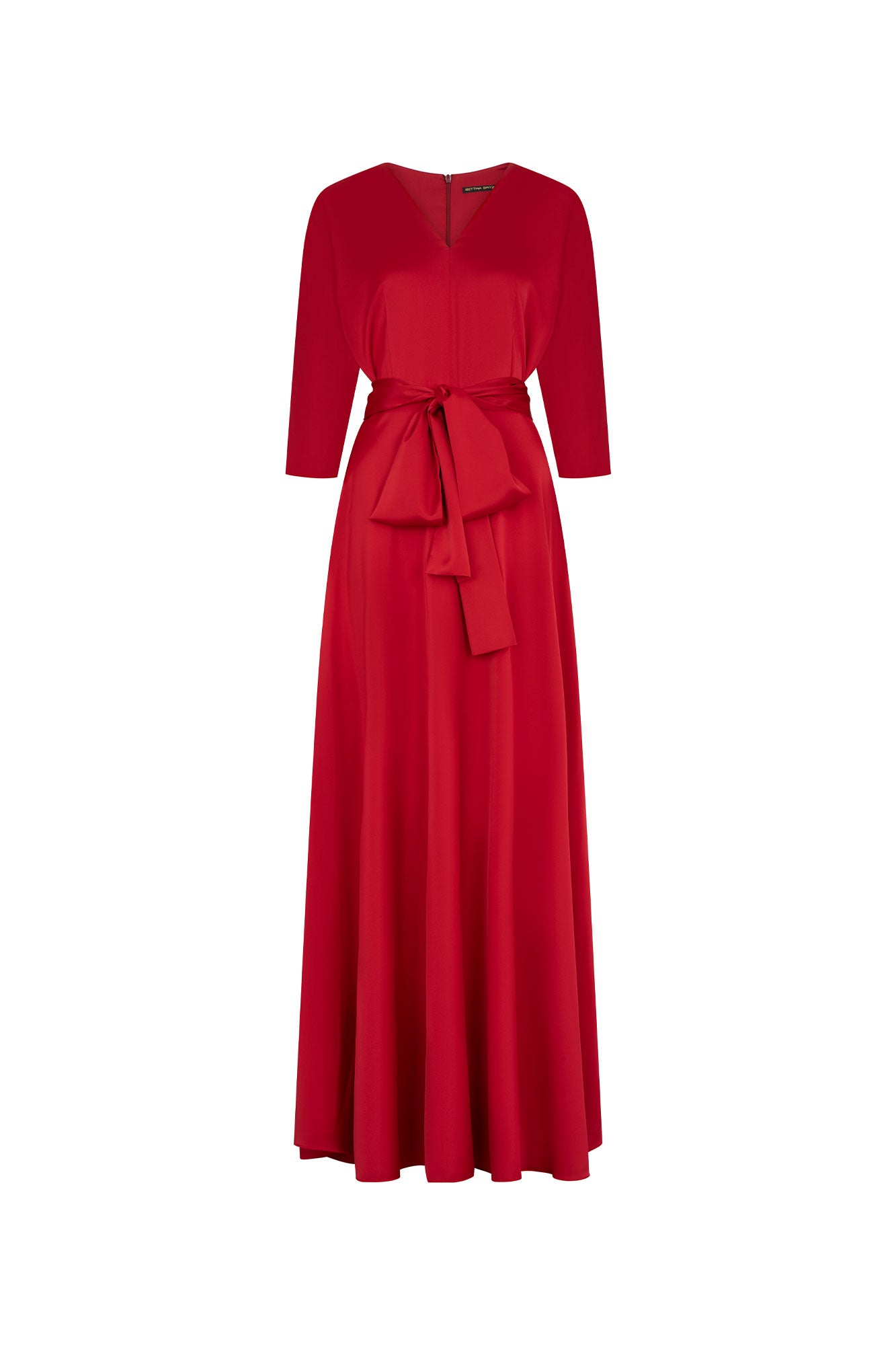 MAXI VESTIDO MARIPOSA MANGA TIRA ROJO