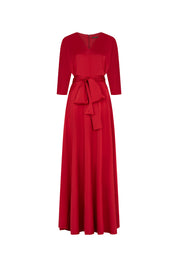 MAXI VESTIDO MARIPOSA MANGA TIRA ROJO