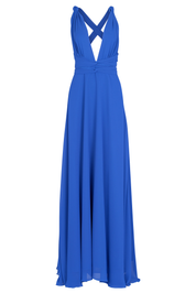 MAXI VESTIDO AMARRES AZUL REY