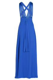 MAXI VESTIDO AMARRES AZUL REY