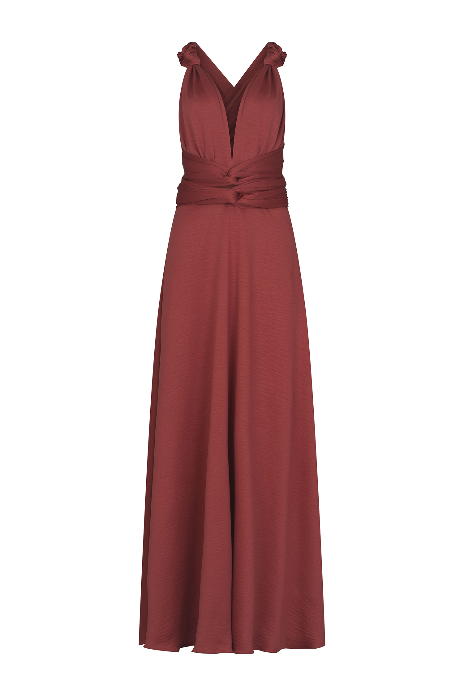 MAXI VESTIDO AMARRES TERRACOTA