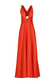 MAXI VESTIDO AMARRES TOMATE