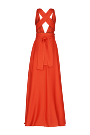 MAXI VESTIDO AMARRES TOMATE