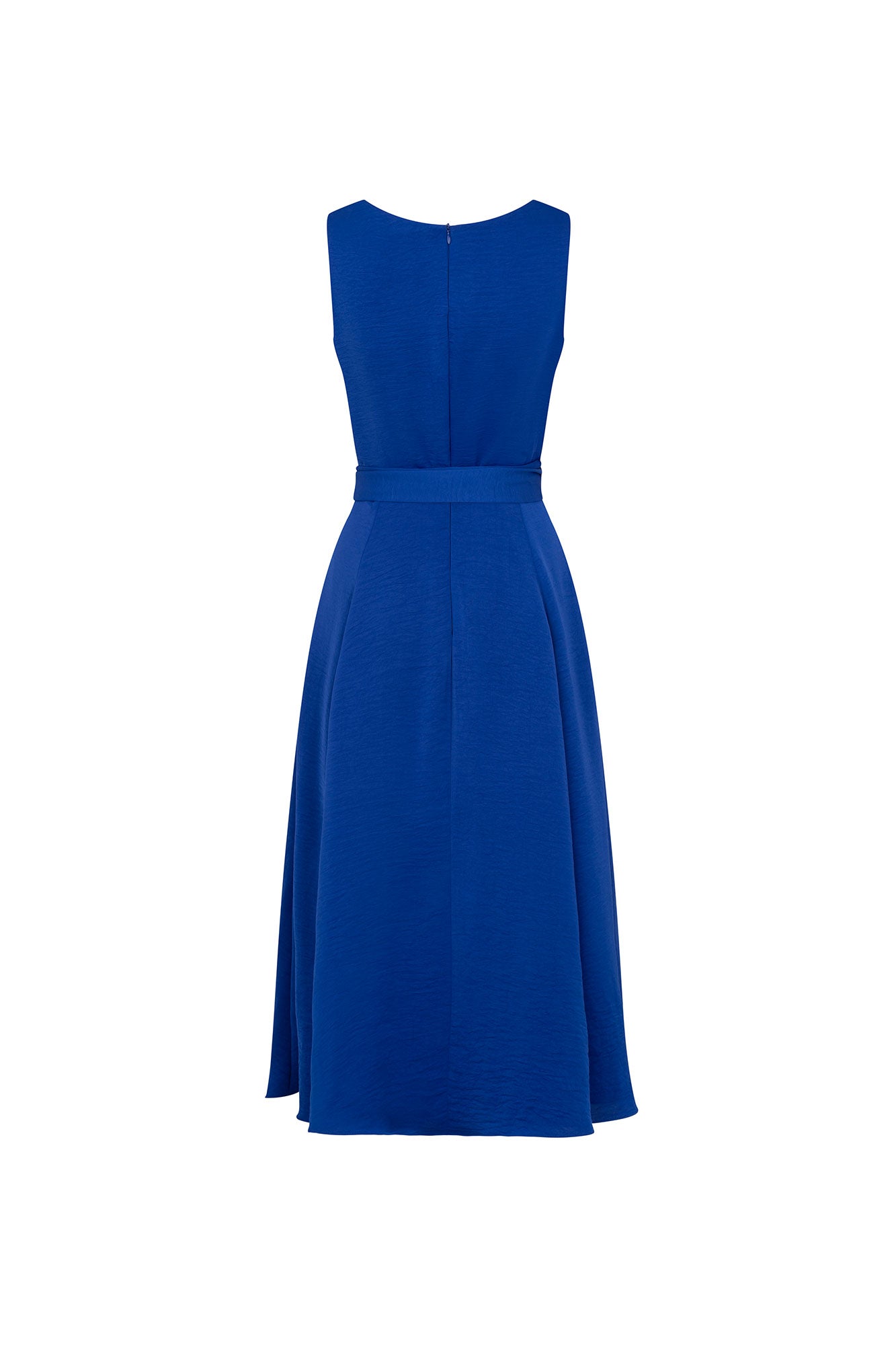 MIDI VESTIDO CINTA CINTURA TIRA AZUL