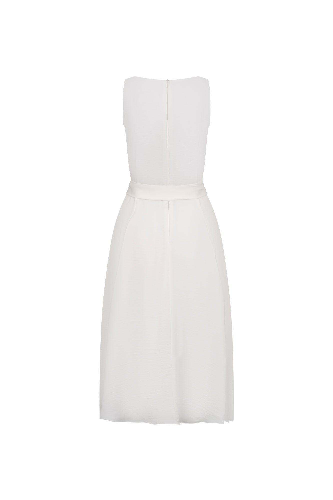 MIDI VESTIDO CINTA CINTURA TIRA NÁCAR