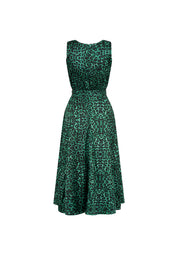 MIDI VESTIDO CINTA TIRA EST FELINO VERDE