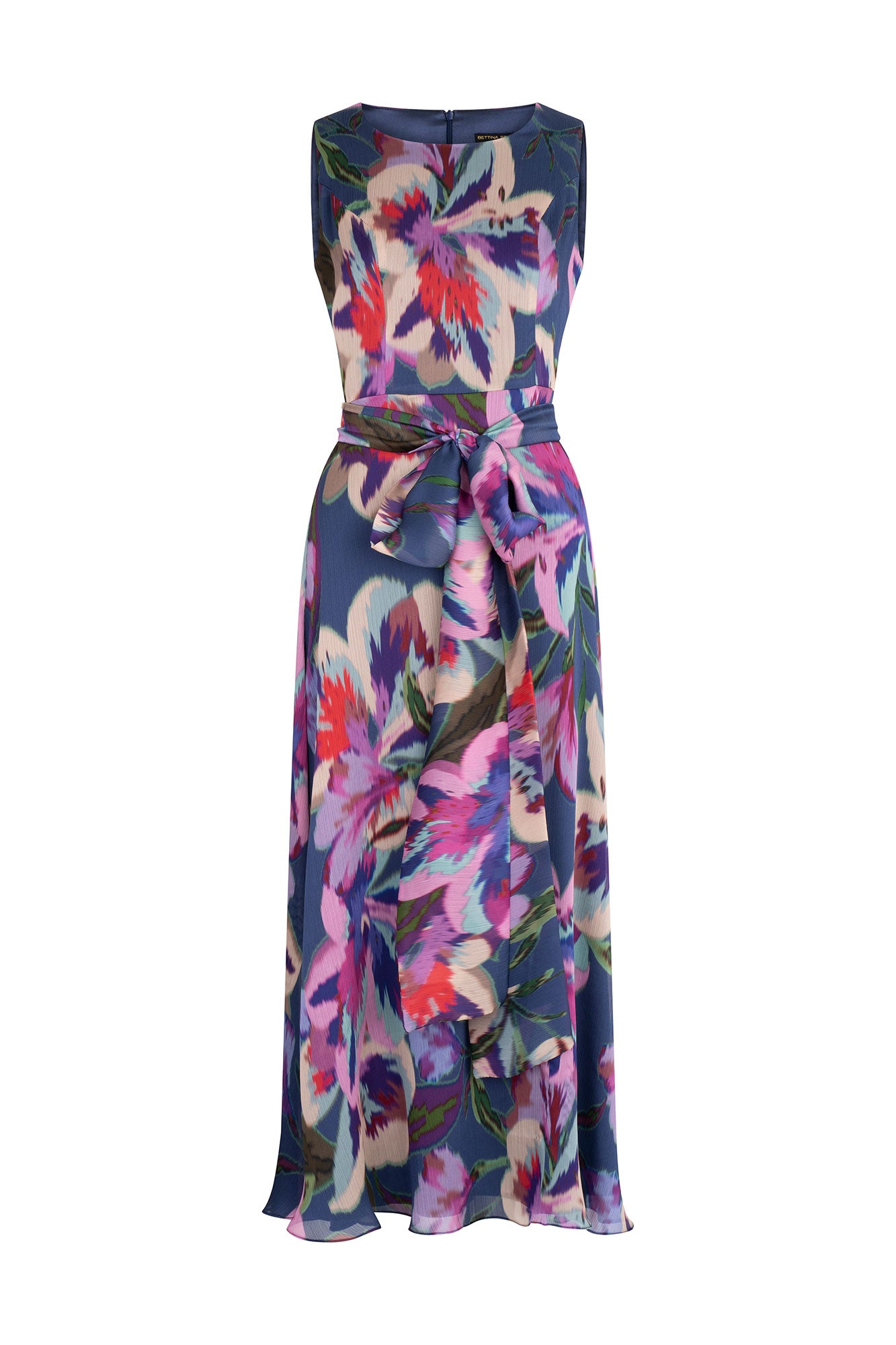 MIDI VESTIDO HALTER FLOR AZUL