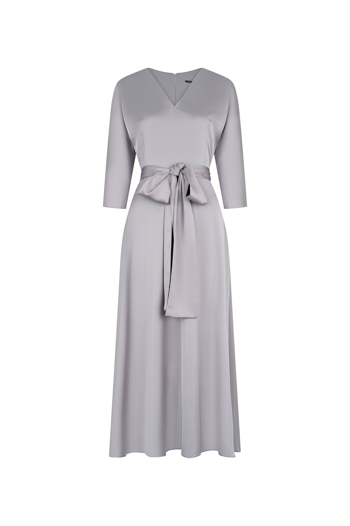 MIDI VESTIDO MARIPOSA MANGA TIRA PLATA